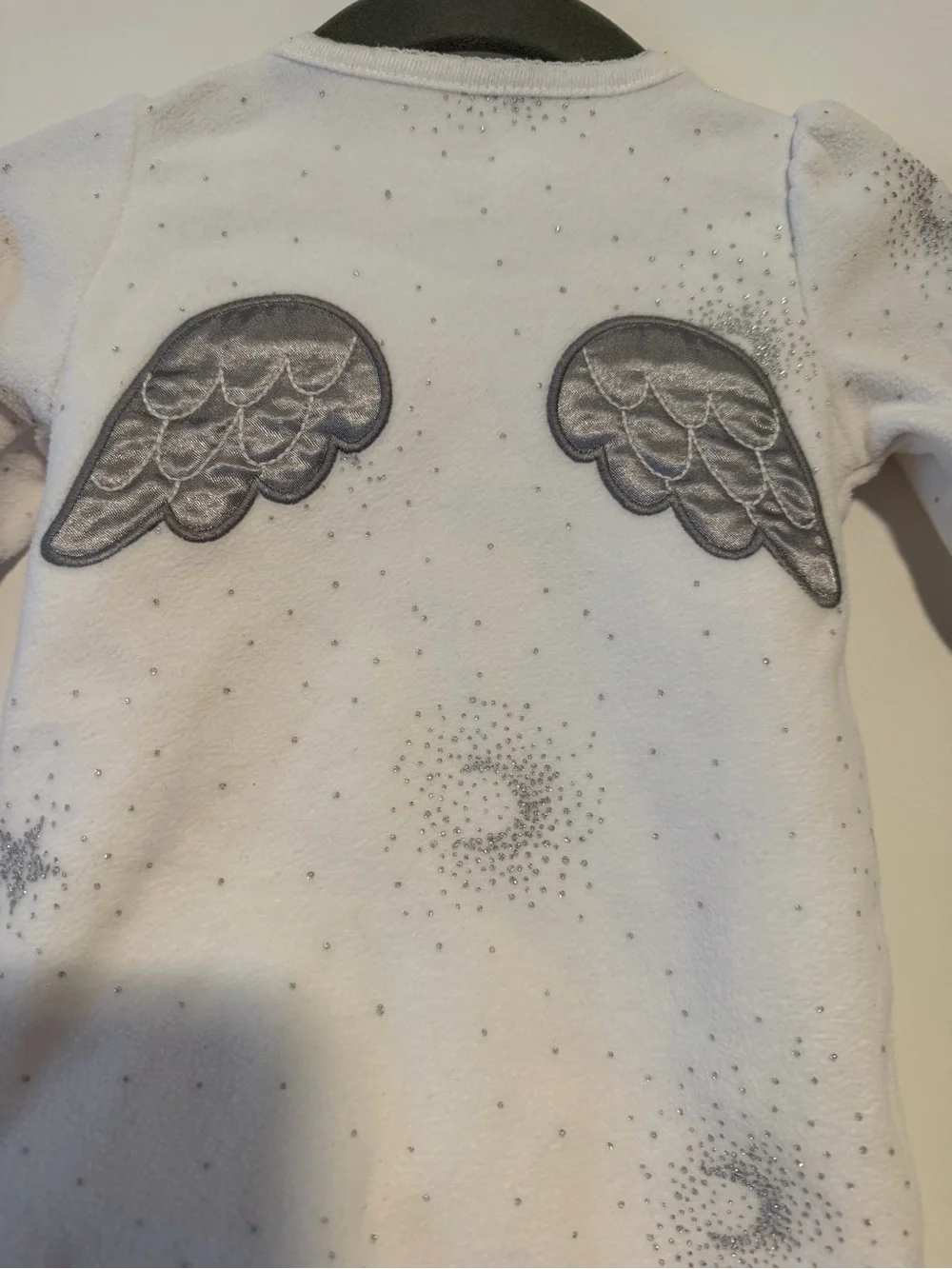 Carter's White Footed One-Piece Mommy’s Little Angel Onesie - wings on back